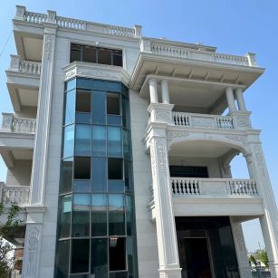 辽源 白麻花岗岩别墅外墙干挂效果展示