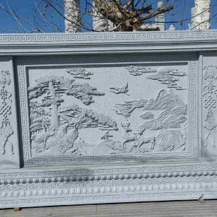 辽源 芝麻白大型照壁，屏风，影壁