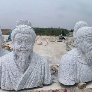 辽源 白麻花岗岩石材人物立体雕刻