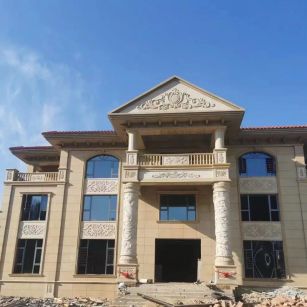 辽源 黄金麻花岗岩别墅外墙干挂