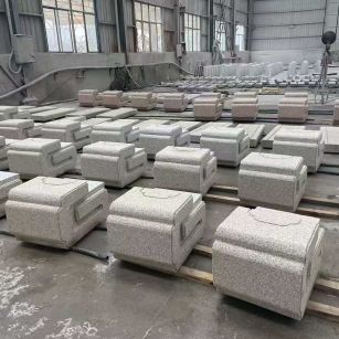 辽源 白麻花岗岩异形加工-石凳，坐凳