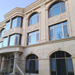 辽源 黄金麻花岗岩别墅外墙干挂