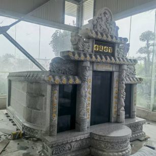 辽源 芝麻白墓碑效果展示图