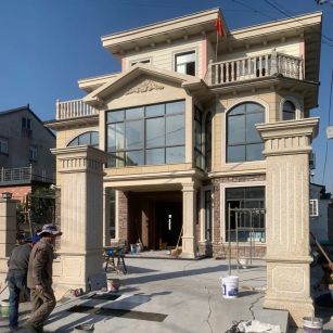 辽源 黄金麻花岗岩荔枝面别墅外墙干挂私家专属