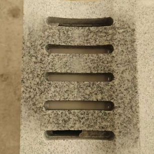 辽源 芝麻白拉丝面花岗岩U型开槽排水槽