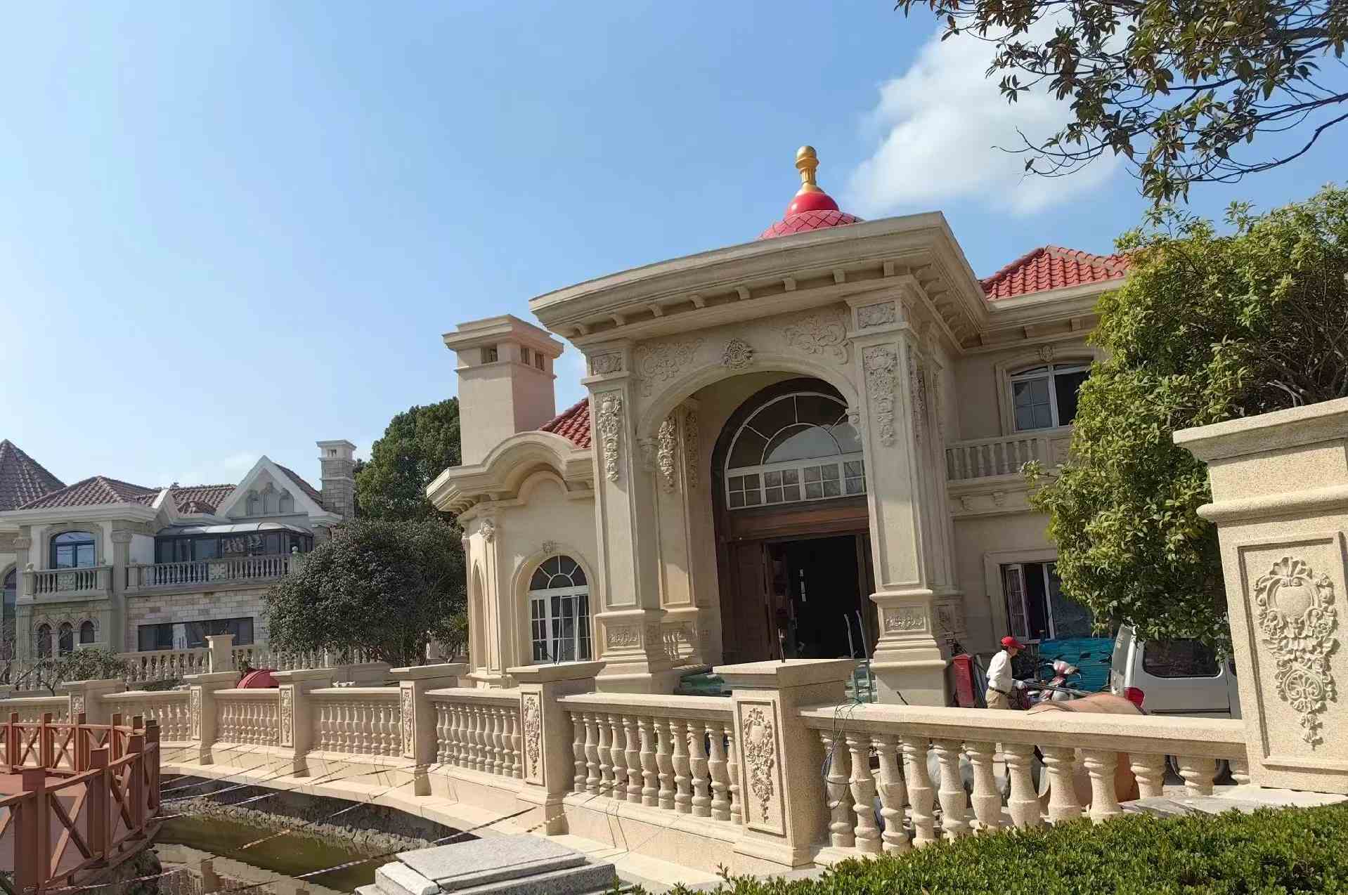 辽源 黄金麻花岗岩欧式别墅