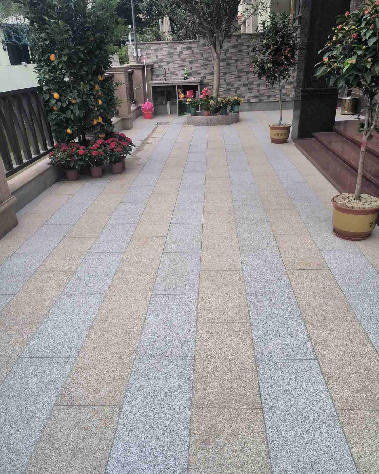 辽源 黄金麻白麻荔枝面庭院铺装展示