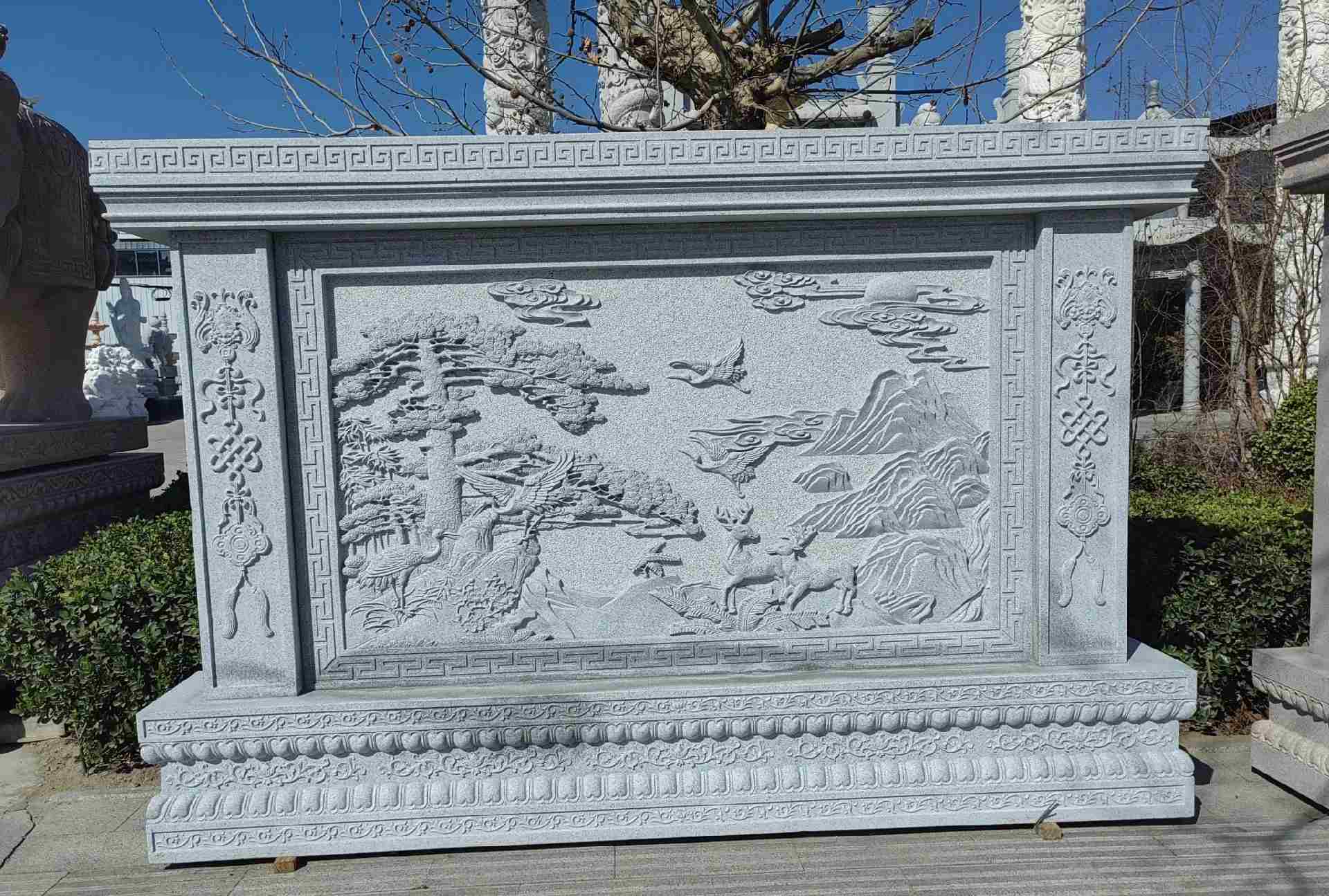 辽源 芝麻白大型照壁，屏风，影壁