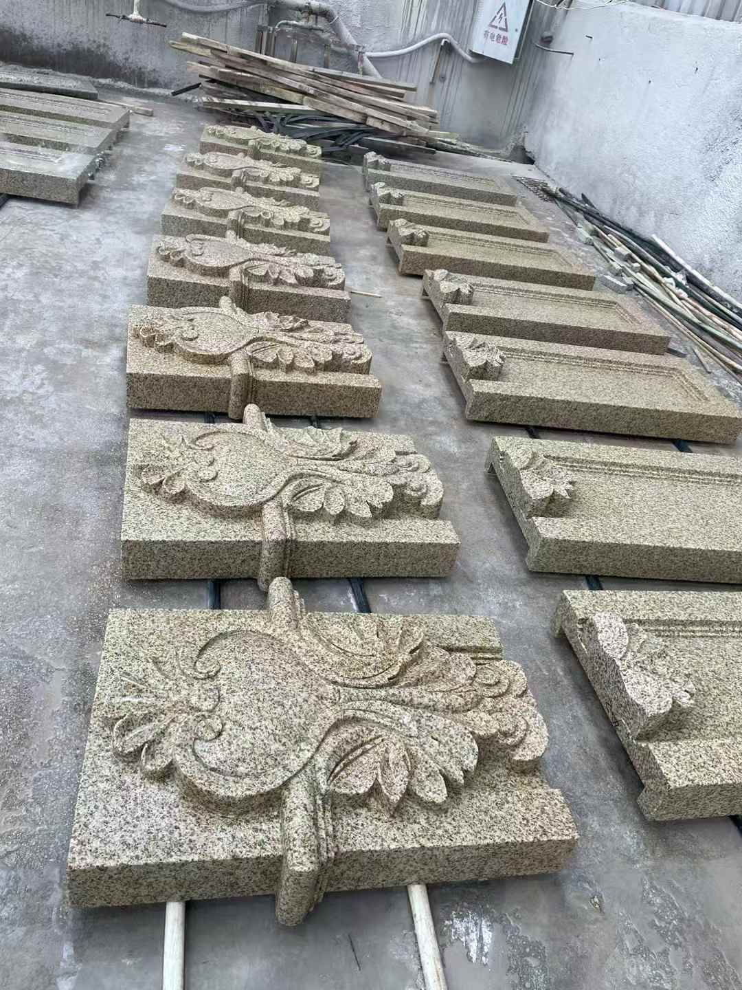 辽源 黄金麻花岗岩别墅外墙雕刻板