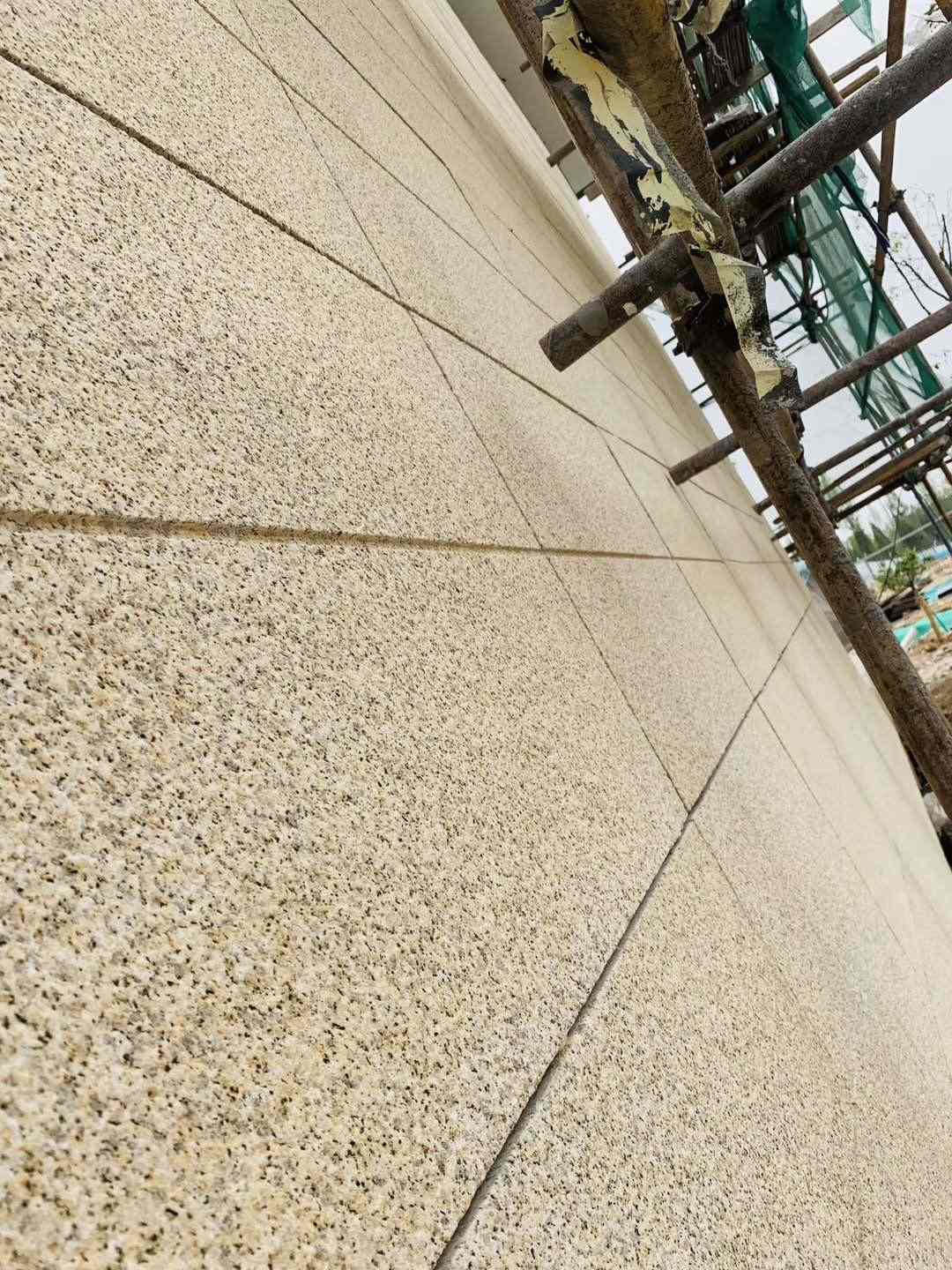 辽源 黄金麻花岗岩荔枝面外墙干挂石材效果示例