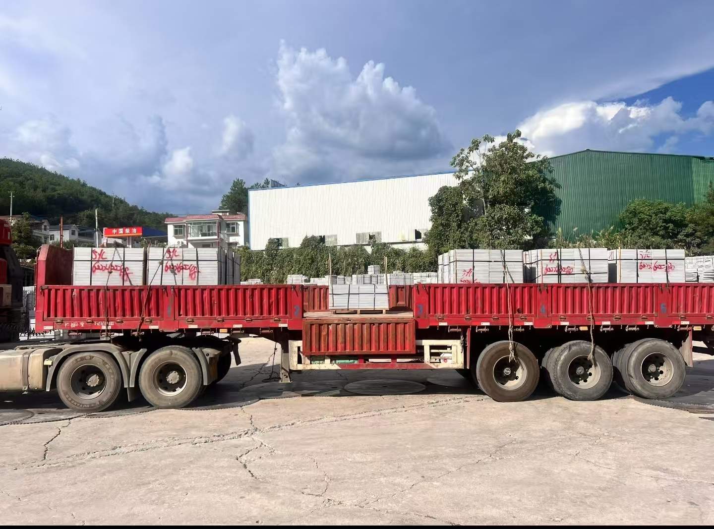 辽源 芝麻灰花岗岩地铺石出货日常